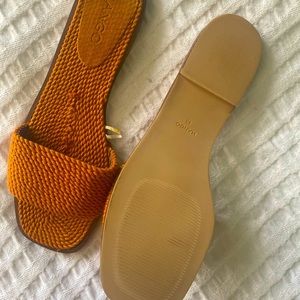 Mango Terracotta Woven Slides